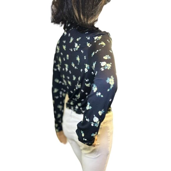 (5 for $25) H&M Black & Yellow Jersey Turtleneck Top NWOT - Picture 4 of 8